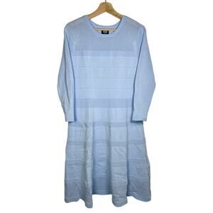 Vince Camuto Long Sleeve Mesh Panel Dress L